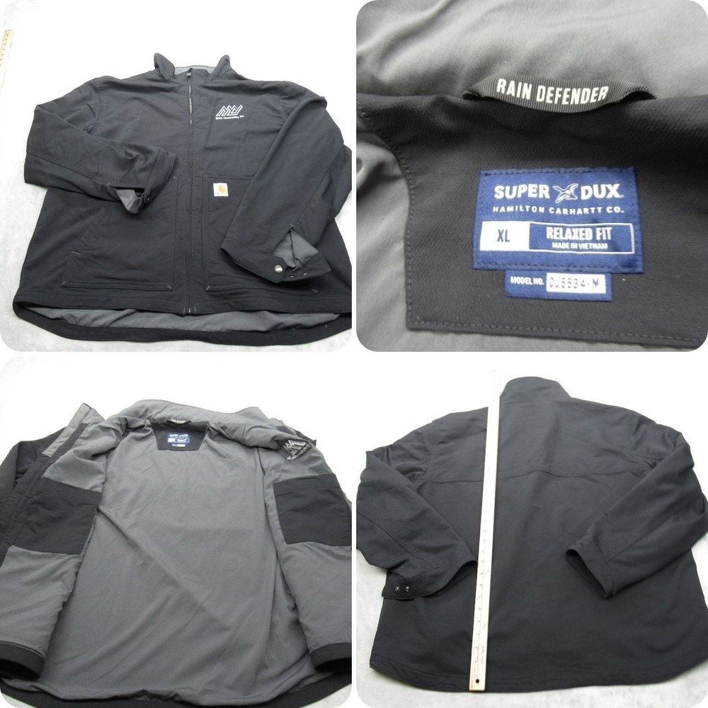 Carhartt Jacket Men XL Black Super Dux Relaxed Lightweight Softshell Waterproof